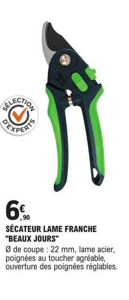 sécateur lame franche "beaux jours"