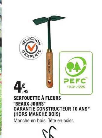 serfouette à fleurs "beaux jours"