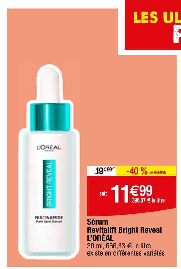 sérum revitsalift bright reveal l'oréal