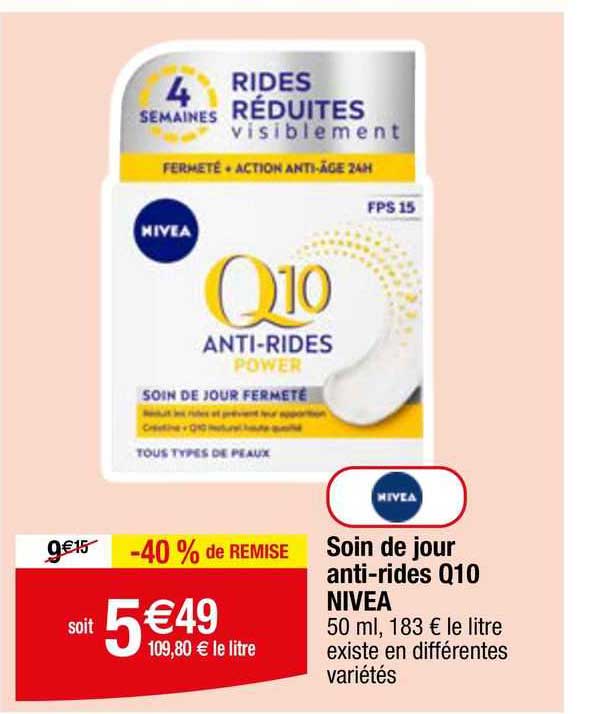 soin de jour anti-rides q10 nivea