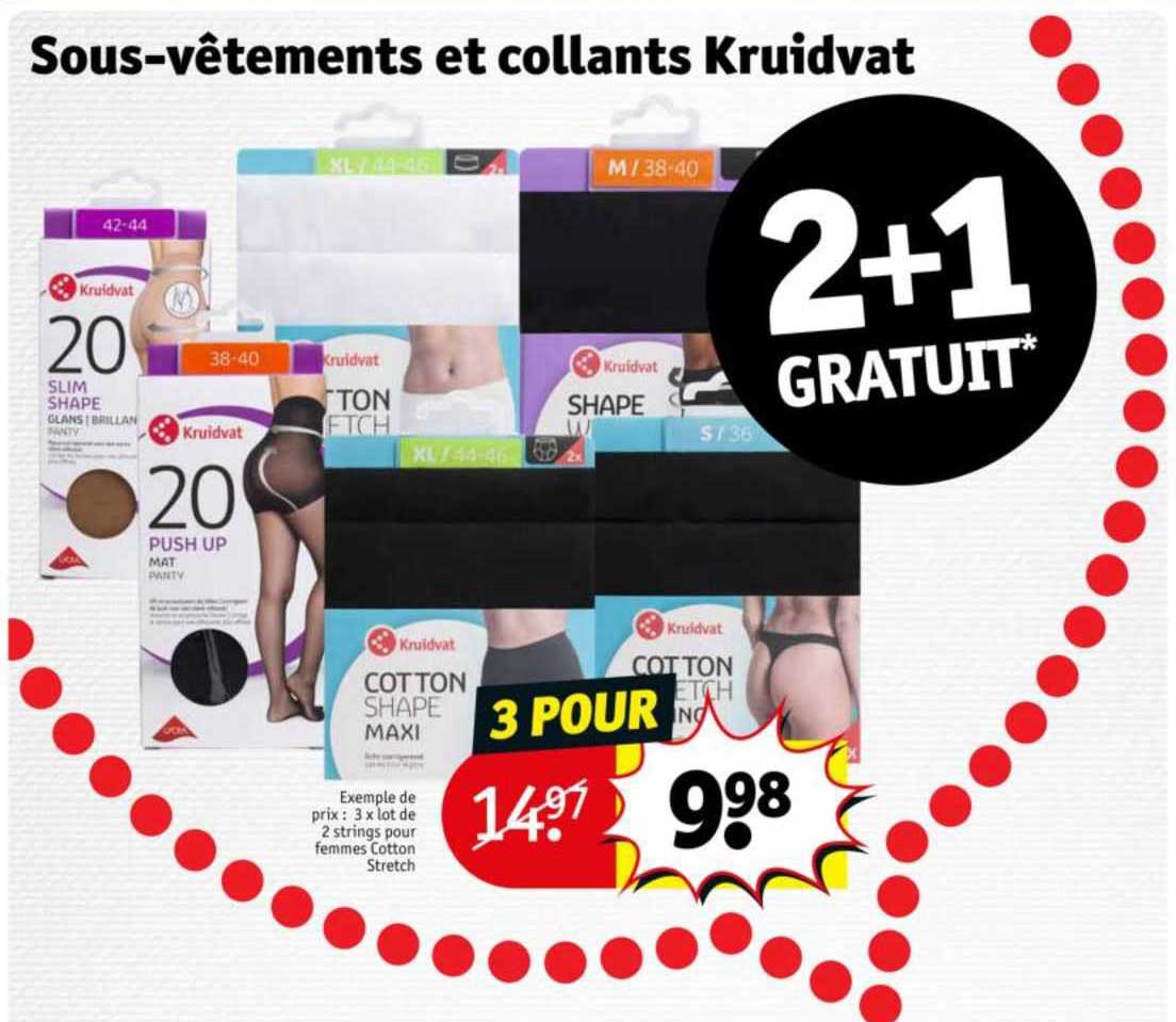 sous-vêtements et collants kruidvat