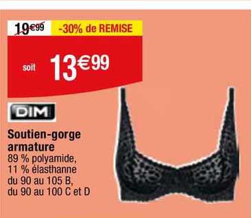 soutien-gorge armature dim