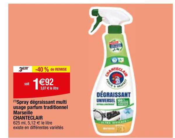 spray dégraissant multi usage parfum traditionnel marseille chanteclair