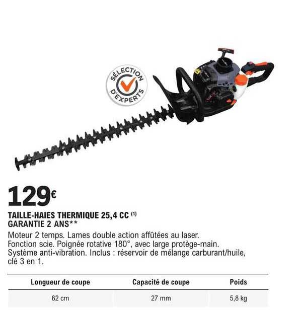 taille-haies thermique 25.4 cc
