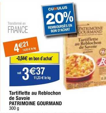 Tartiflette Au Reblochon De Savoie Patrimoine Gourmand