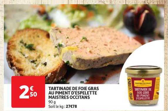 tartinade de foie gras au piment d'espelette maistres occitans