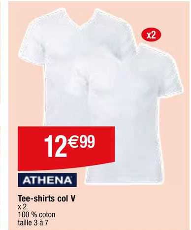 tee-shirts col v athena
