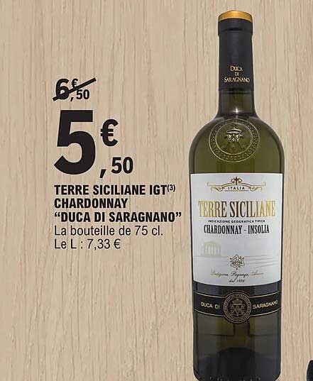 terre siciliane igt chardonnay "duca di saragnano"