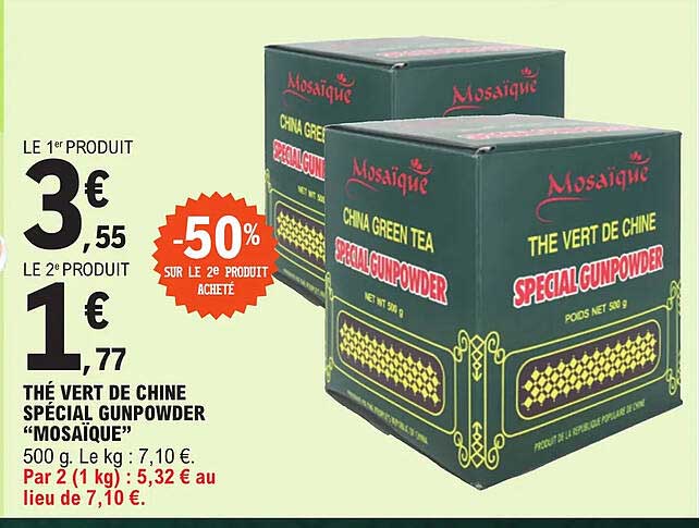 Thé Vert De Chine Spécial Gunpowder "mosaïque"