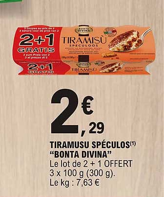 tiramisu spéculos "bonta divina"