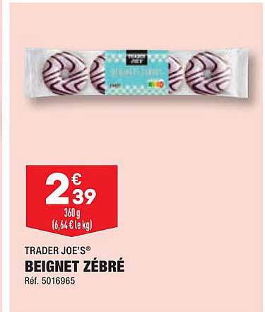 trader joe's beignet zébré