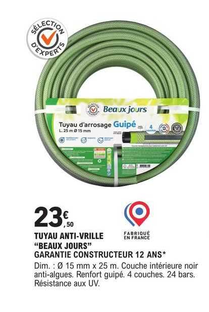 Tuyau Anti-vrille "beaux Jours"