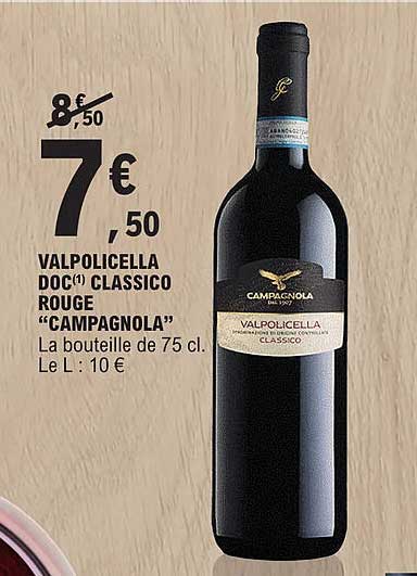valpolicella doc classico rouge "campagnola"