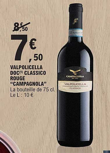 valpolicella doc classico rouge "campagnola"