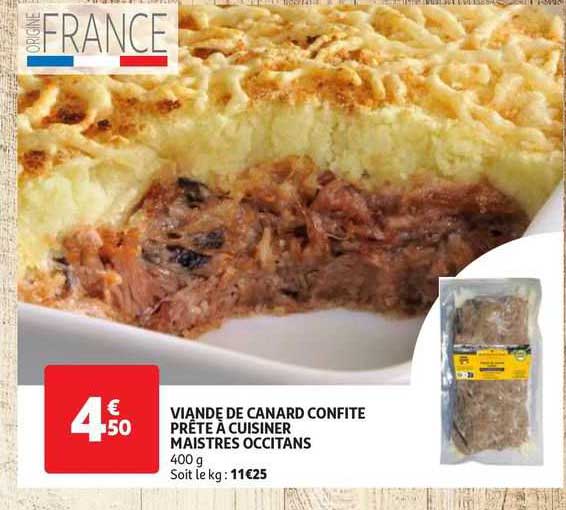 viande de canard confite prête à cuisiner maistres occitans