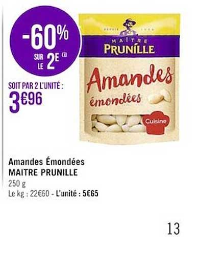 amandes émondées maître prunille