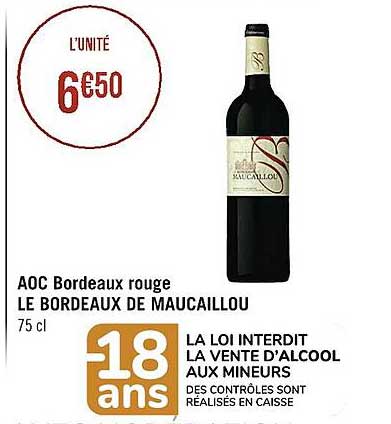 aoc bordeaux rouge le bordeaux de maucaillou