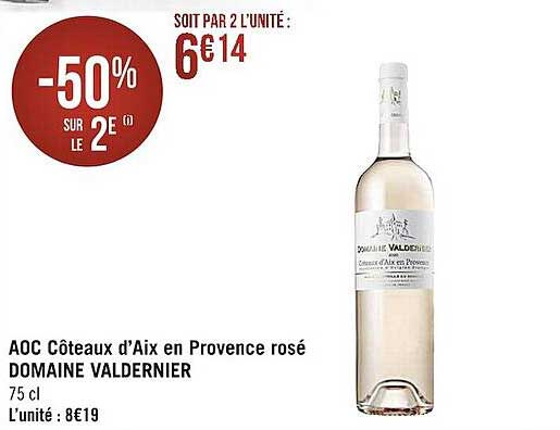 aoc côteaux d'aix en provence rosé domaine valdernier