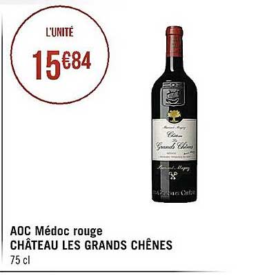 aoc médoc rouge château les grands chênes