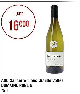 aoc sancerre blanc grande vallée domaine roblin
