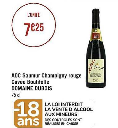 aoc saumur champigny rouge cuvée boutifolle