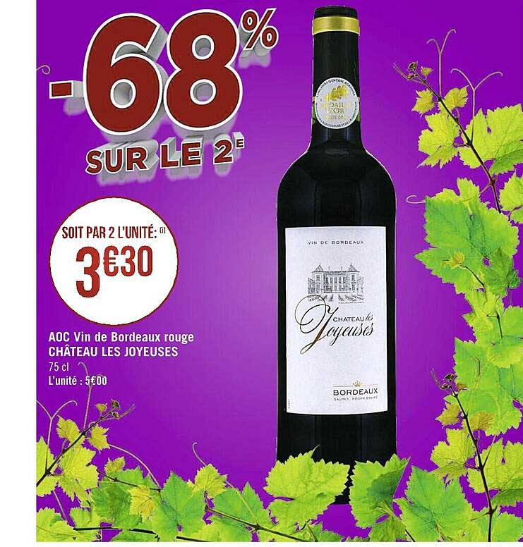 aoc vin de bordeaux rouge château les joyeuses
