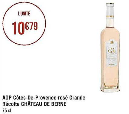 aop côtes-de-provence rosé grande récolte château de berne