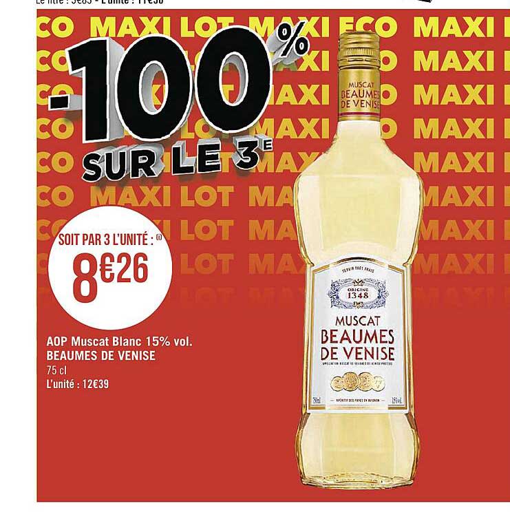 aop muscat blanc 15% vol. beaumes de venise