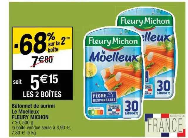 bâtonnet de surimi le moelleux fleury michon