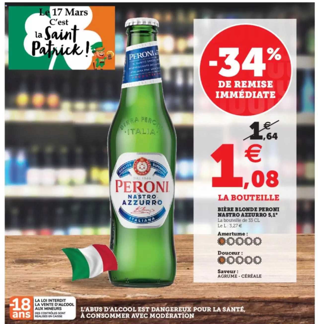 bière blonde peroni mastro azzurro 5,1°