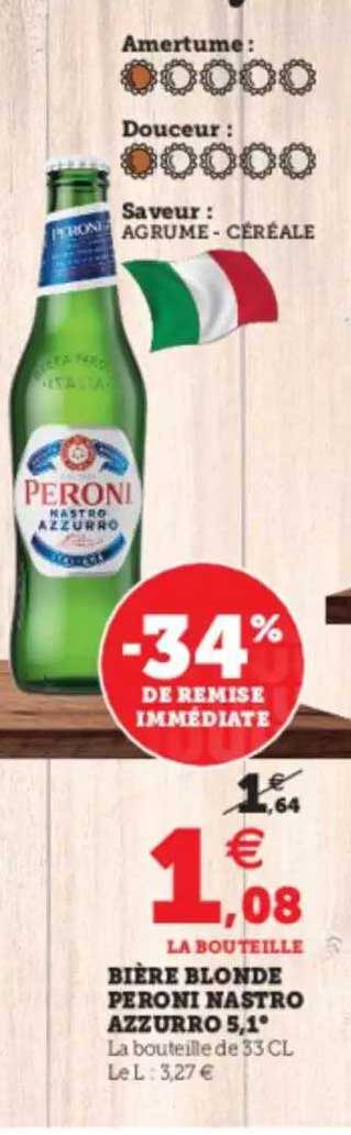 bière blonde peroni nastro
