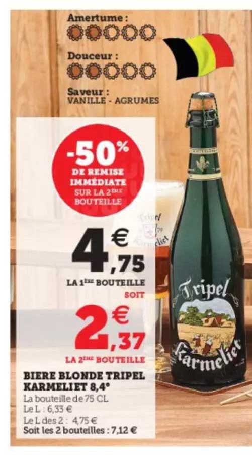 bière blonde tripel karmeliet 8,4°