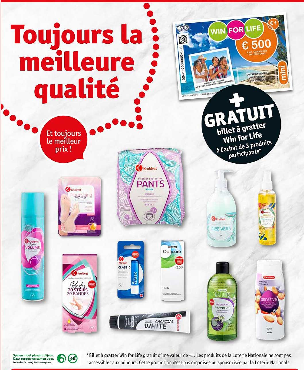 billet à gratter win for life