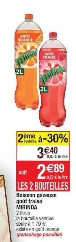 Boisson Gazeuse Goût Fraise Mirinda