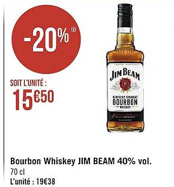 bourbon whiskey jim beam 40% vol.