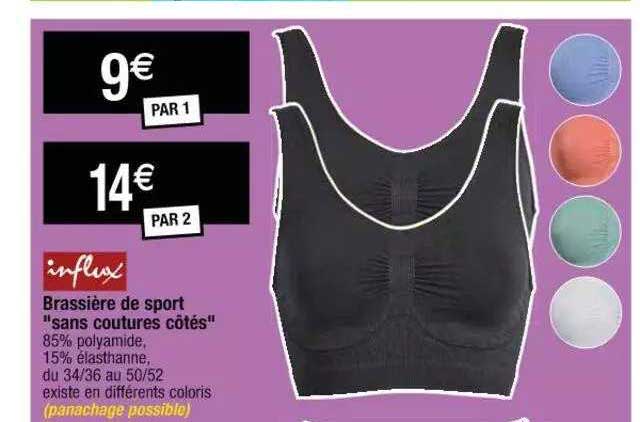 Brassière De Sport "sans Coutures Côtés" Influx