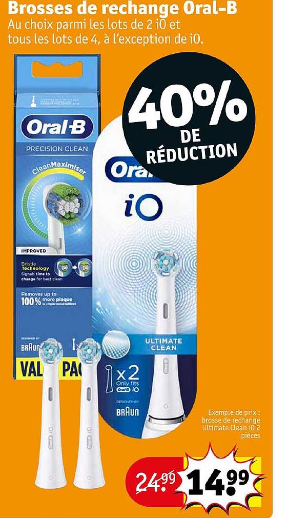 brosses de rechange oral-b