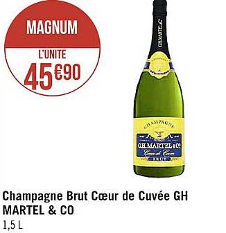 champagne brut coeur de cuvée gh martel & co