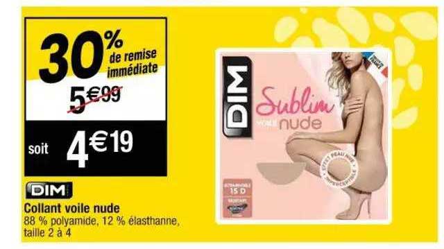 collant voile nude dim
