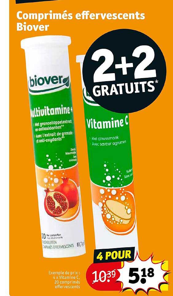 comprimés effervescents biover