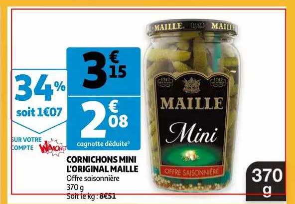 Cornichons Mini L'original Maille