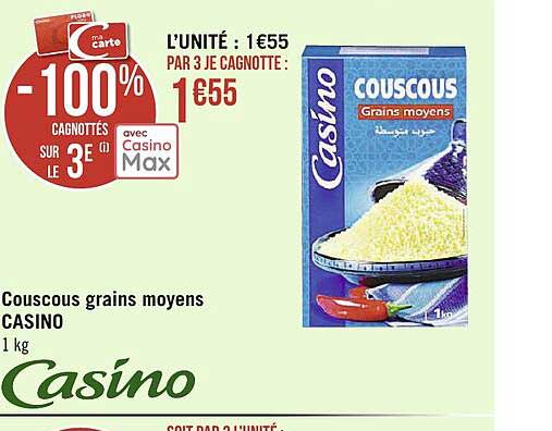 couscous grains moyens casino