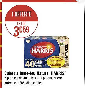 cubes allume-feu naturel harris