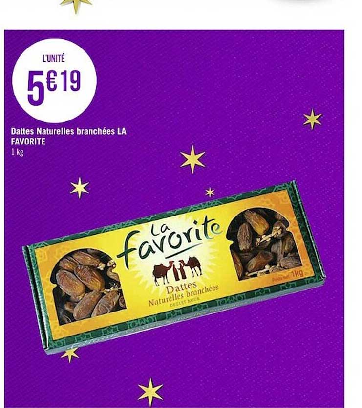 Dattes Naturelles Branchées La Favorite