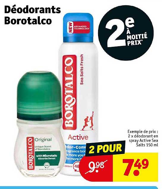 Déodorants Borotalco