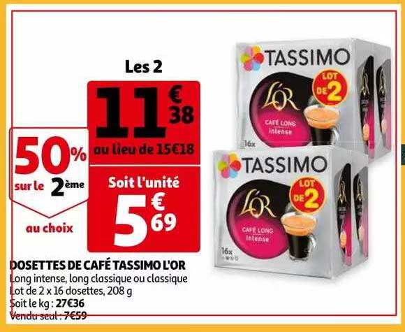Dosettes De Café Tassimo L'or