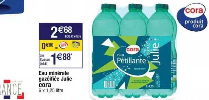 eau minérale gazéifiée julie cora