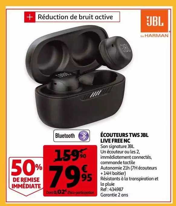 écouteurs tws jbl live free nc