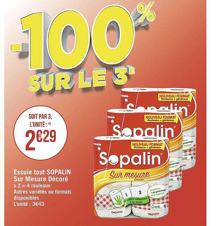 essuie tout sopalin sur mesure décoré