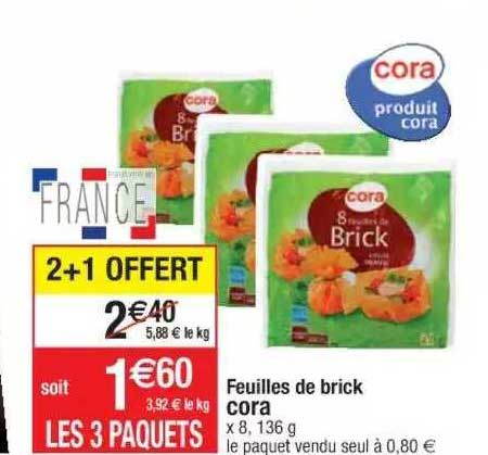 feuilles de brick cora